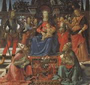 Domenico Ghirlandaio, Madonna and Child Enthroned with Four Angels,the Archangels Michael and Raphael,and SS.Giusto and Ze-nobius